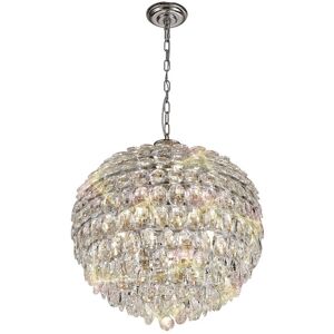 INSPIRED LIGHTING Coniston Ceiling Pendant, 9 Light E14, Polished Chrome, Crystal INSPIRED LIGHTING Coniston Ceiling Pendant, 9 Light E14, Polished Chrome, Crystal