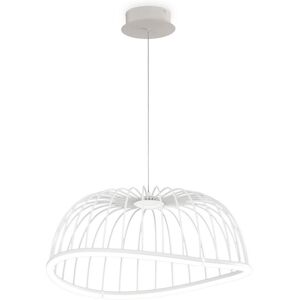 INSPIRED LIGHTING Celeste Caged Ceiling Pendant 61cm Round, 30W LED, 3000K, 2100lm, White INSPIRED LIGHTING Celeste Caged Ceiling Pendant 61cm Round, 30W LED, 3000K, 2100lm, White