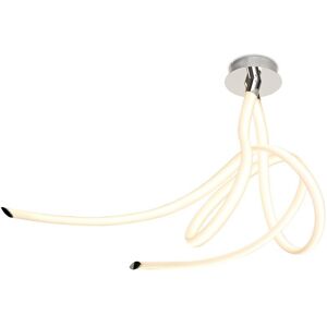 INSPIRED LIGHTING Armonia Semi Flush Ceiling Large Ribbons, 60W LED, 3000K, 4500lm, Polished Chrome, Frosted Acrylic INSPIRED LIGHTING Armonia Semi Flush Ceiling Large Ribbons, 60W LED, 3000K, 4500lm, Polished Chrome, Frosted Acrylic