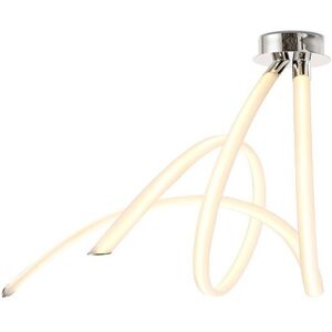 INSPIRED LIGHTING Armonia Semi Flush Ceiling Spiral, 60W LED, 3000K, 4500lm, Polished Chrome, Frosted Acrylic INSPIRED LIGHTING Armonia Semi Flush Ceiling Spiral, 60W LED, 3000K, 4500lm, Polished Chrome, Frosted Acrylic