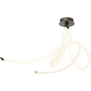 INSPIRED LIGHTING Armonia Semi Flush Ceiling Large Ribbons, Dimmable, 60W LED, 3000K, 4500lm, Titanium, Frosted Acrylic INSPIRED LIGHTING Armonia Semi Flush Ceiling Large Ribbons, Dimmable, 60W LED, 3000K, 4500lm, Titanium, Frosted Acrylic