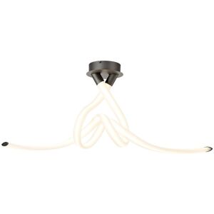 INSPIRED LIGHTING Armonia Semi Flush Ceiling Bow, Dimmable, 50W LED, 3000K, 3750lm, Titanium, Frosted Acrylic INSPIRED LIGHTING Armonia Semi Flush Ceiling Bow, Dimmable, 50W LED, 3000K, 3750lm, Titanium, Frosted Acrylic