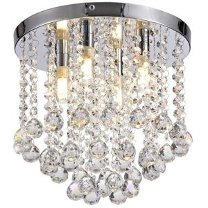 Luminosa Lighting Middlebury Semi Flush Ceiling Light, 4 x G9, IP44, Polished Chrome, Crystal Luminosa Lighting Middlebury Semi Flush Ceiling Light, 4 x G9, IP44, Polished Chrome, Crystal