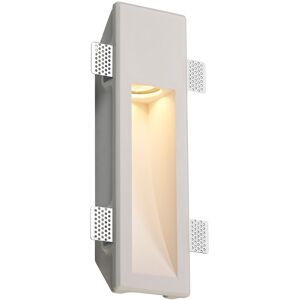 Luminosa Lighting Marcellus Medium Recessed Marker Wall Lamp, 1 x GU10, White Paintable Gypsum, Cut Out: L:353mmxW:103mm Luminosa Lighting Marcellus Medium Recessed Marker Wall Lamp, 1 x GU10, White Paintable Gypsum, Cut Out: L:353mmxW:103mm