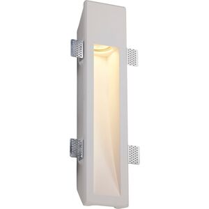 Luminosa Lighting Marcellus Large Recessed Marker Wall Lamp, 1 x GU10, White Paintable Gypsum, Cut Out: L:453mmxW:103mm Luminosa Lighting Marcellus Large Recessed Marker Wall Lamp, 1 x GU10, White Paintable Gypsum, Cut Out: L:453mmxW:103mm