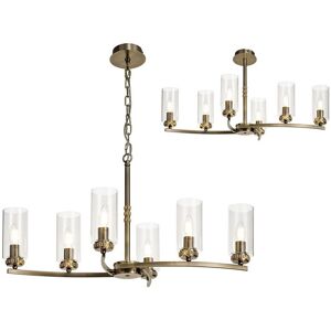 Luminosa Lighting Seward Ceiling Pendant, Semi Ceiling, 6 x E14, Antique Brass Luminosa Lighting Seward Ceiling Pendant, Semi Ceiling, 6 x E14, Antique Brass