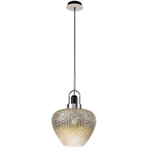 Luminosa Lighting Jasper Ceiling Dome Pendant, 1 x E27, Black Smoke & Clear, Polished Chrome Luminosa Lighting Jasper Ceiling Dome Pendant, 1 x E27, Black Smoke & Clear, Polished Chrome