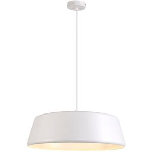 Luminosa Lighting Perrysburg Single Large Ceiling Pendant, 1 Light Adjustable E27, Gloss White, Gloss White Luminosa Lighting Perrysburg Single Large Ceiling Pendant, 1 Light Adjustable E27, Gloss White, Gloss White