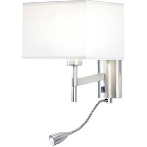 LEDS-C4 Bristol LED 2 Light Wall Light Satin Nickel - Indoor LEDS-C4 Bristol LED 2 Light Wall Light Satin Nickel - Indoor