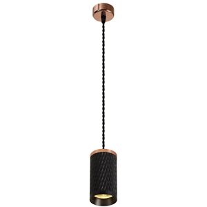Luminosa Lighting Madrid 1 Light 11cm Ceiling Pendant Light GU10, Rose Gold, Sand Black Luminosa Lighting Madrid 1 Light 11cm Ceiling Pendant Light GU10, Rose Gold, Sand Black