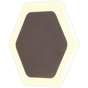 Luminosa Lighting Altona Magnetic Base Wall Lamp, 12W LED 3000K 498lm, 15, 19cm Horizontal Hexagonal Centre, Coffee, Acrylic Frosted Diffuser Luminosa Lighting Altona Magnetic Base Wall Lamp, 12W LED 3000K 498lm, 15, 19cm Horizontal Hexagonal Centre, Coffee, Acrylic Frosted Diffuser