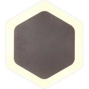 Luminosa Lighting Altona Magnetic Base Wall Lamp, 12W LED 3000K 498lm, 15, 19cm Vertical Hexagonal Centre, Coffee, Acrylic Frosted Diffuser Luminosa Lighting Altona Magnetic Base Wall Lamp, 12W LED 3000K 498lm, 15, 19cm Vertical Hexagonal Centre, Coffee, Acrylic Frosted Diffuser