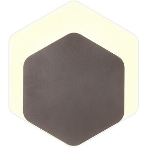 Luminosa Lighting Altona Magnetic Base Wall Lamp, 12W LED 3000K 498lm, 15, 19cm Vertical Hexagonal Bottom Offset, Coffee, Acrylic Frosted Diffuser Luminosa Lighting Altona Magnetic Base Wall Lamp, 12W LED 3000K 498lm, 15, 19cm Vertical Hexagonal Bottom Offset, Coffee, Acrylic Frosted Diffuser