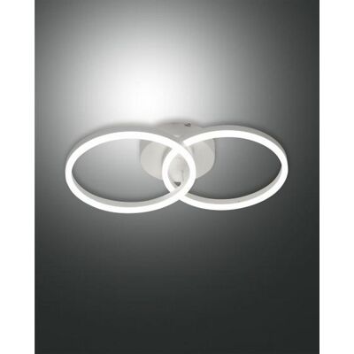 Fabas Luce Lighting Giotto Integrated LED Wall Light White Glass Fabas Luce Lighting Giotto Integrated LED Wall Light White Glass
