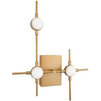 Nova Luce Atomo 3 Light Gold Metal LED Wall Lamp Nova Luce Atomo 3 Light Gold Metal LED Wall Lamp