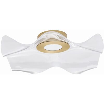 Nova Luce Siderno LED Semi Flush Light - LED 31W, Gold Aluminum Nova Luce Siderno LED Semi Flush Light - LED 31W, Gold Aluminum