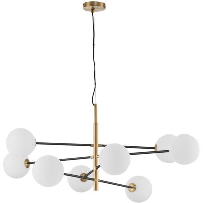 NOVA LUCE Vitra 8 Light Pendant Ceiling Light Satin Gold - Pendant Light NOVA LUCE Vitra 8 Light Pendant Ceiling Light Satin Gold - Pendant Light