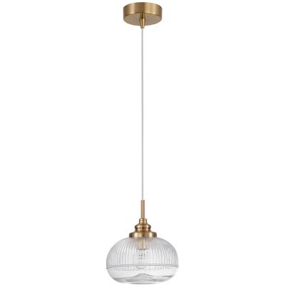 NOVA LUCE Mond Pendant Light - Gold, 18cm Diameter, 120cm Height - Pendant Ceiling Light NOVA LUCE Mond Pendant Light - Gold, 18cm Diameter, 120cm Height - Pendant Ceiling Light