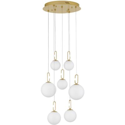Nova Luce HOOK LED Pendant Light - Satin Gold - 52W - 3000K - Dimmable Nova Luce HOOK LED Pendant Light - Satin Gold - 52W - 3000K - Dimmable