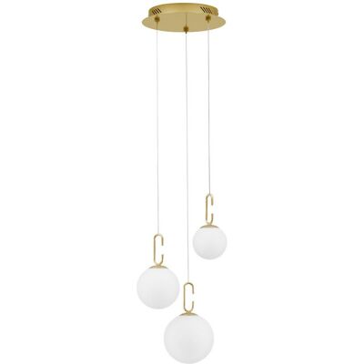 Nova Luce HOOK Satin Gold LED Pendant Light - Pendant Light Nova Luce HOOK Satin Gold LED Pendant Light - Pendant Light