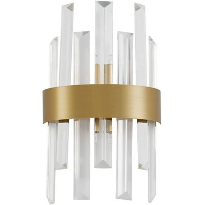 Nova Luce Satin Gold Crystal Wall Lamp - Wall Light Nova Luce Satin Gold Crystal Wall Lamp - Wall Light