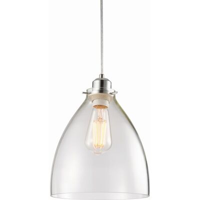 Endon Elstow Chrome Glass Pendant Light - Pendant Light Endon Elstow Chrome Glass Pendant Light - Pendant Light