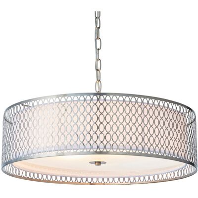 Netlighting Cordero 3 Light Pendant - Satin Nickel - White - Ceiling Lamp Netlighting Cordero 3 Light Pendant - Satin Nickel - White - Ceiling Lamp