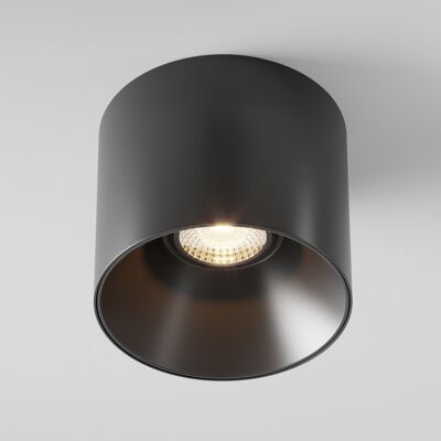 Maytoni Alfa LED Dimmable Surface Downlight - 12.5cm - Black - Downlight Maytoni Alfa LED Dimmable Surface Downlight - 12.5cm - Black - Downlight