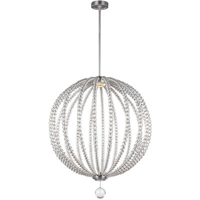 Netlighting Oberlin LED 2 Light Large Spherical Ceiling Pendant Satin Nickel - Ceiling Pendant Netlighting Oberlin LED 2 Light Large Spherical Ceiling Pendant Satin Nickel - Ceiling Pendant