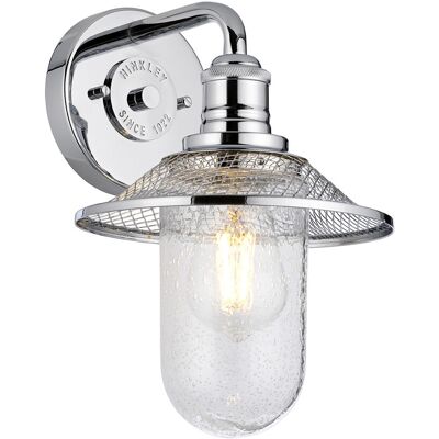 Hinkley Rigby Wall Light - Vintage Steel Chrome IP44 Hinkley Rigby Wall Light - Vintage Steel Chrome IP44