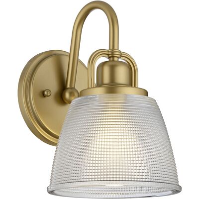 Elstead Dublin Single Bathroom Wall Light - Textured Glass Elstead Dublin Single Bathroom Wall Light - Textured Glass