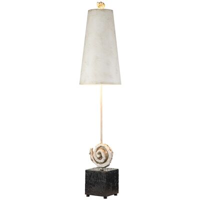 Flambeau Swirl White Table Lamp - Table Lamp Flambeau Swirl White Table Lamp - Table Lamp