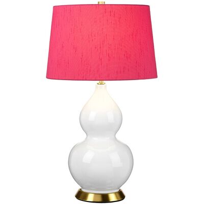 Elstead Isla Table Lamp - Aged Brass, White, Pink - Table Lamp Elstead Isla Table Lamp - Aged Brass, White, Pink - Table Lamp