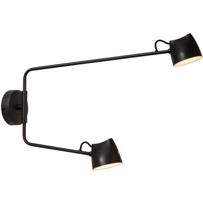 Lucide Milne Wall Light - Dimmable LED - Black Lucide Milne Wall Light - Dimmable LED - Black