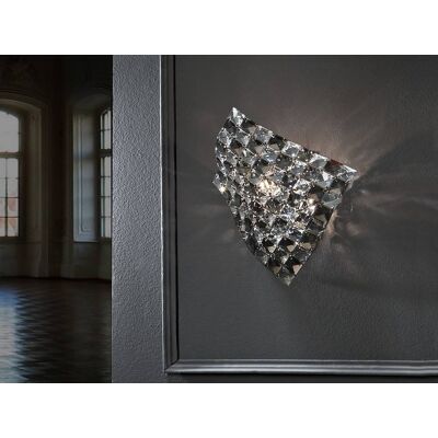 Schuller Sat 1 Light Crystal Wall Lamp Chrome - Wall Light Schuller Sat 1 Light Crystal Wall Lamp Chrome - Wall Light