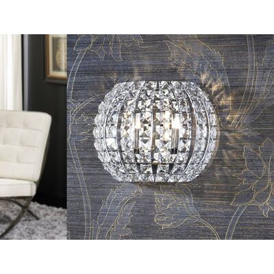 Schuller Diamond 2 Light Crystal Wall Lamp Chrome - G9 Schuller Diamond 2 Light Crystal Wall Lamp Chrome - G9
