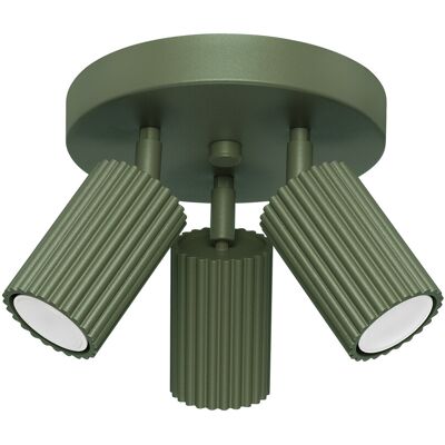 Sollux Lighting Karbon Minimalist Ceiling Spotlight Cluster 3 Light Olive Green Sollux Lighting Karbon Minimalist Ceiling Spotlight Cluster 3 Light Olive Green