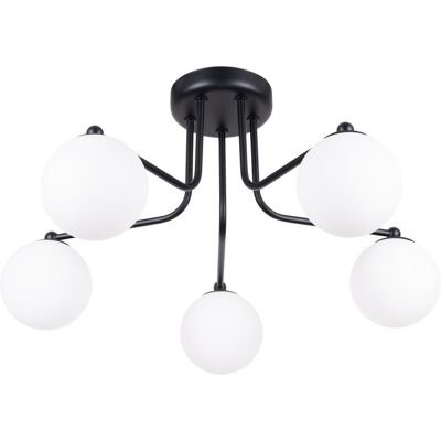SOLLUX LIGHTING Astral Minimalist Semi Flush Ceiling 5 Light Black - Ceiling Light SOLLUX LIGHTING Astral Minimalist Semi Flush Ceiling 5 Light Black - Ceiling Light