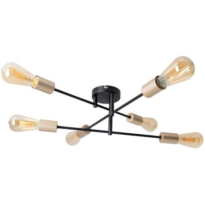 NÄVE Ceiling Light Modo 6-Wing Black - Ceiling light NÄVE Ceiling Light Modo 6-Wing Black - Ceiling light