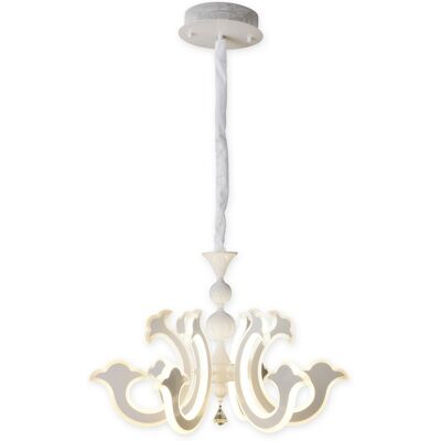 Näve Lighting Ludwig Dimmable LED Tall Pendant Ceiling Light White - Ceilings Näve Lighting Ludwig Dimmable LED Tall Pendant Ceiling Light White - Ceilings
