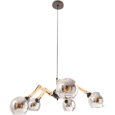 Naeve Model Soito Black Pendant Light - 80cm, 5 Bulbs Naeve Model Soito Black Pendant Light - 80cm, 5 Bulbs