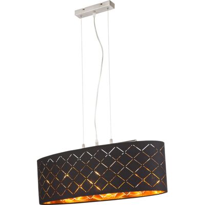 Globo Lighting Clarke Bar Pendant Ceiling Light Nickel Matt 3x E27 Globo Lighting Clarke Bar Pendant Ceiling Light Nickel Matt 3x E27