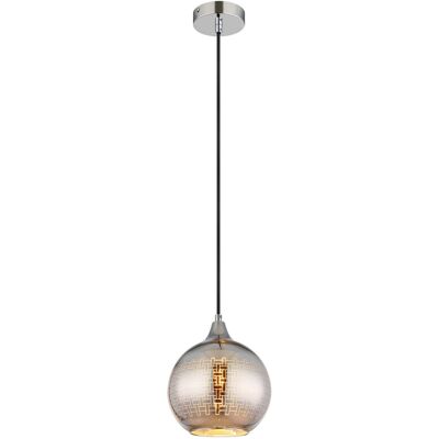 GLOBO LIGHTING - Globo glass pendant - white chrome - 25 cm - E27 - Pendant light GLOBO LIGHTING - Globo glass pendant - white chrome - 25 cm - E27 - Pendant light