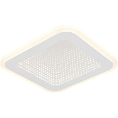 Globo Lighting Lamela Square Integrated LED Semi Flush Ceiling Light White Matt LED 4000K Globo Lighting Lamela Square Integrated LED Semi Flush Ceiling Light White Matt LED 4000K