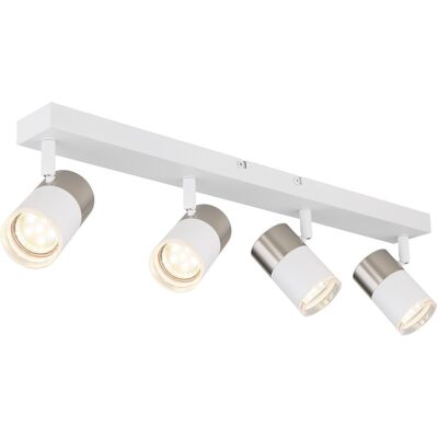 GLOBO White Metal Rectangular Ceiling Spotlight - 4xGU10, Adjustable, 25W GLOBO White Metal Rectangular Ceiling Spotlight - 4xGU10, Adjustable, 25W