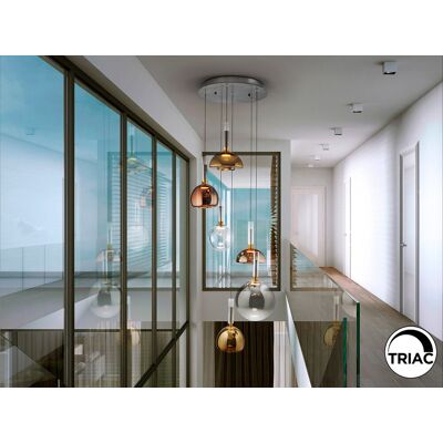 Schuller Lighting Charlize Cluster Pendant Ceiling 6 Light Multi Colour LED 3000K Schuller Lighting Charlize Cluster Pendant Ceiling 6 Light Multi Colour LED 3000K
