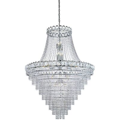 Searchlight Louis Philipe 28 Light Crystal Chandelier - High Chrome Finish Searchlight Louis Philipe 28 Light Crystal Chandelier - High Chrome Finish