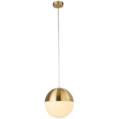 Searchlight Endor Satin Brass White 1 Light Ceiling Pendant - Ceiling Pendant Searchlight Endor Satin Brass White 1 Light Ceiling Pendant - Ceiling Pendant
