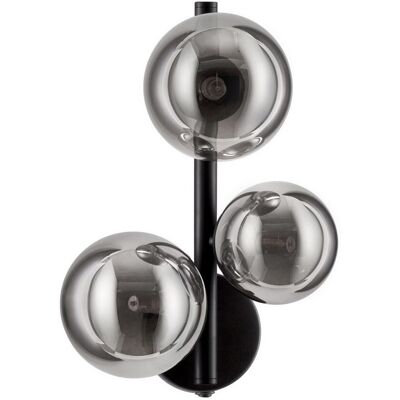 Nova Luce Odillia Wall Lamp - 3 Flame Dimmable G9 Black/Smoky Gray Nova Luce Odillia Wall Lamp - 3 Flame Dimmable G9 Black/Smoky Gray