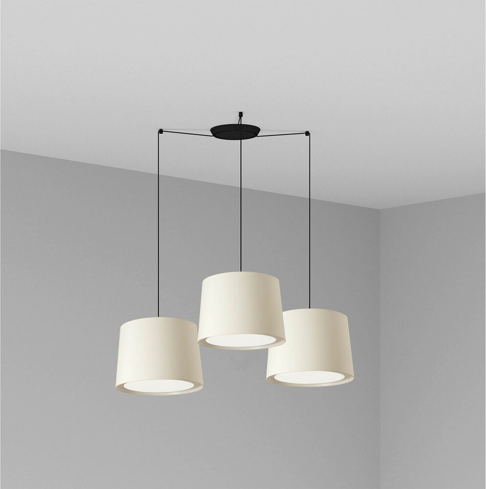 Faro Lighting Conga Triple Cylindrical Cluster Drop Light White, E27